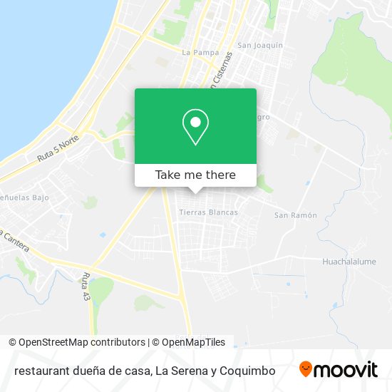 Mapa de restaurant dueña de casa