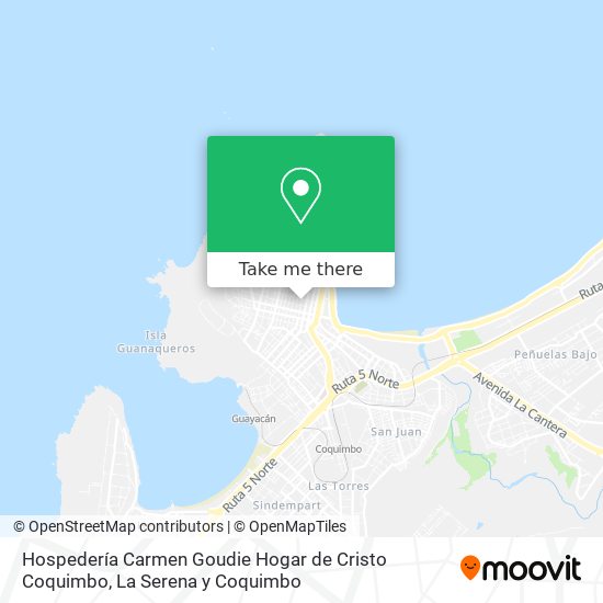 Mapa de Hospedería Carmen Goudie Hogar de Cristo Coquimbo