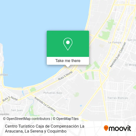 Centro Turístico Caja de Compensación La Araucana map