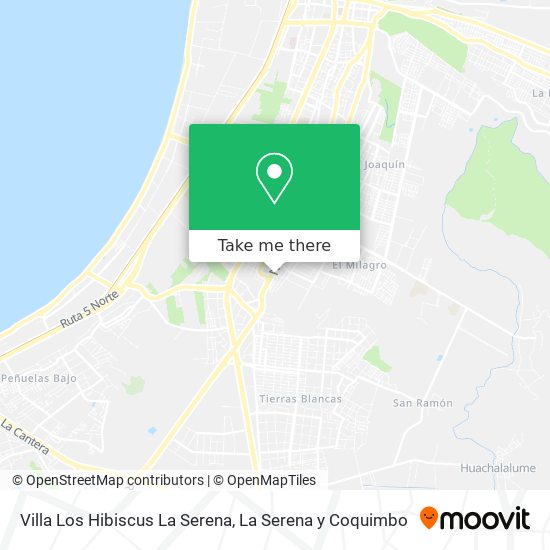 Villa Los Hibiscus La Serena map