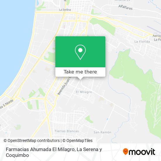Farmacias Ahumada El Milagro map
