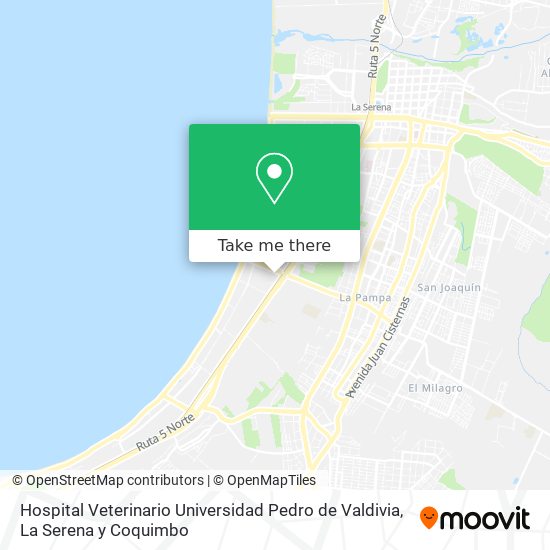 Mapa de Hospital Veterinario Universidad Pedro de Valdivia