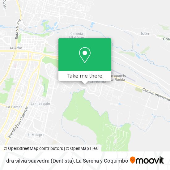 dra silvia saavedra (Dentista) map