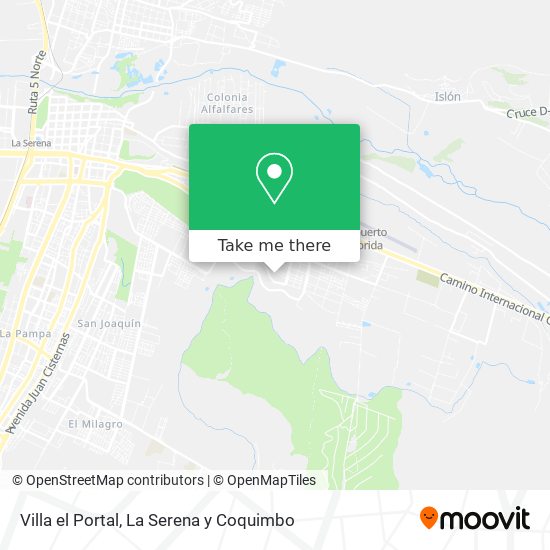 Villa el Portal map