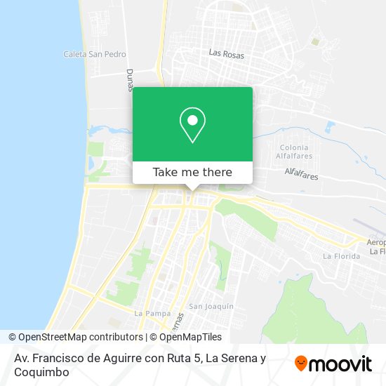 Mapa de Av. Francisco de Aguirre con Ruta 5