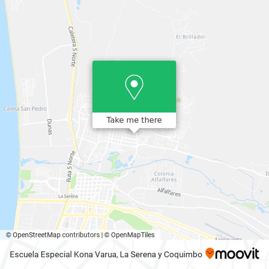 Mapa de Escuela Especial Kona Varua