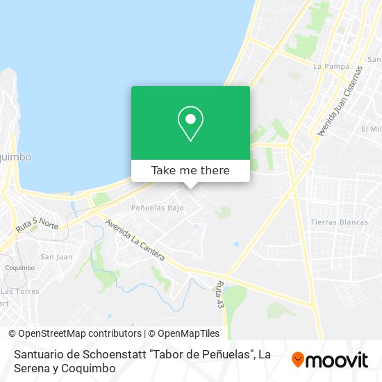 Mapa de Santuario de Schoenstatt "Tabor de Peñuelas"