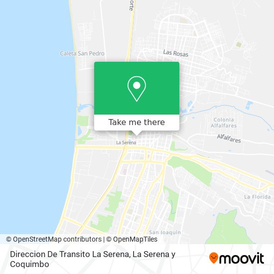 Direccion De Transito La Serena map