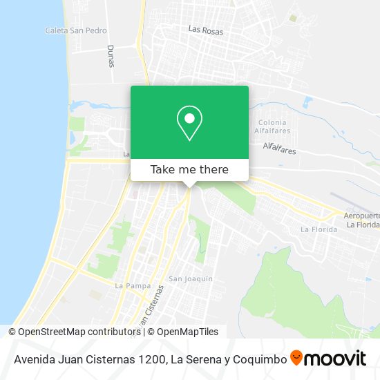 Mapa de Avenida Juan Cisternas 1200