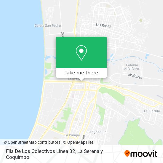 Mapa de Fila De Los Colectivos Linea 32