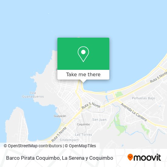 Barco Pirata Coquimbo map