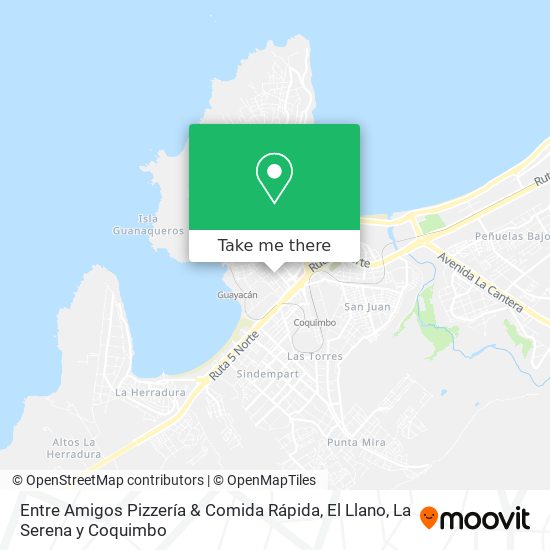 Entre Amigos Pizzería & Comida Rápida, El Llano map