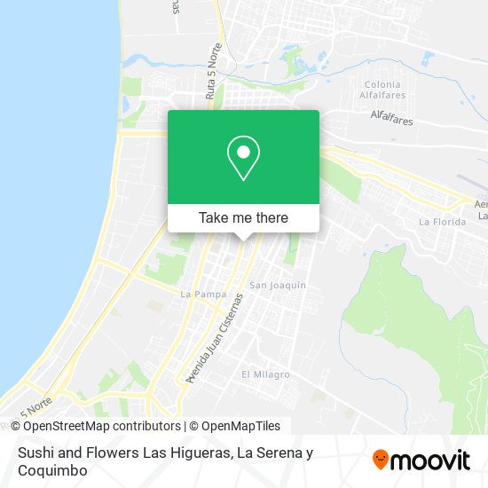 Sushi and Flowers Las Higueras map