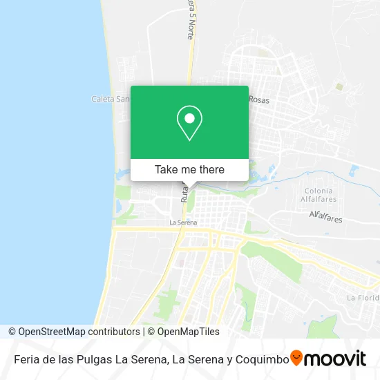 Mapa de Feria de las Pulgas La Serena