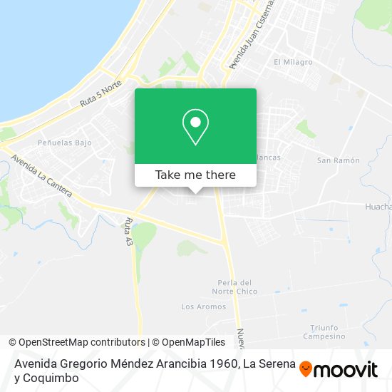 Avenida Gregorio Méndez Arancibia 1960 map