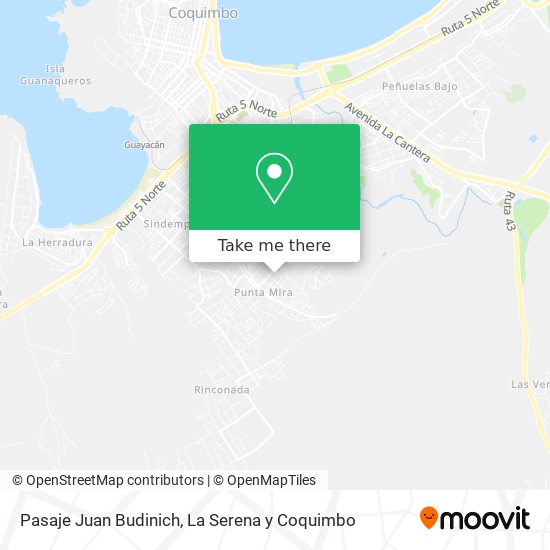 Mapa de Pasaje Juan Budinich