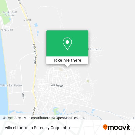 villa el toqui map