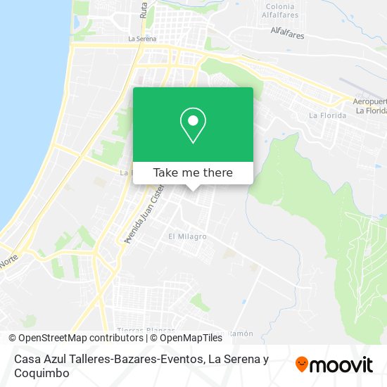 Mapa de Casa Azul Talleres-Bazares-Eventos