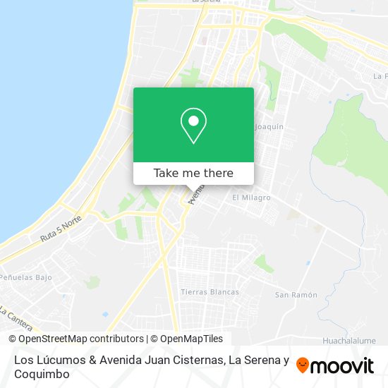 Mapa de Los Lúcumos & Avenida Juan Cisternas