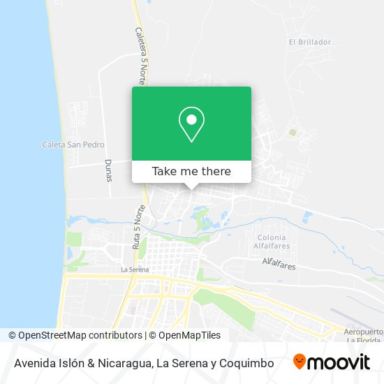 Avenida Islón & Nicaragua map