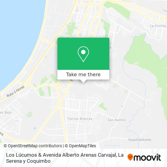 Mapa de Los Lúcumos & Avenida Alberto Arenas Carvajal