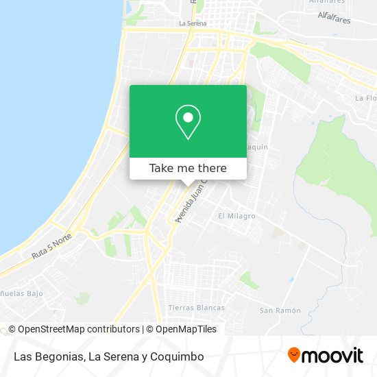 How to get to Las Begonias in La Serena by Bus?