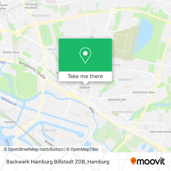 Backwerk Hamburg Billstedt ZOB map