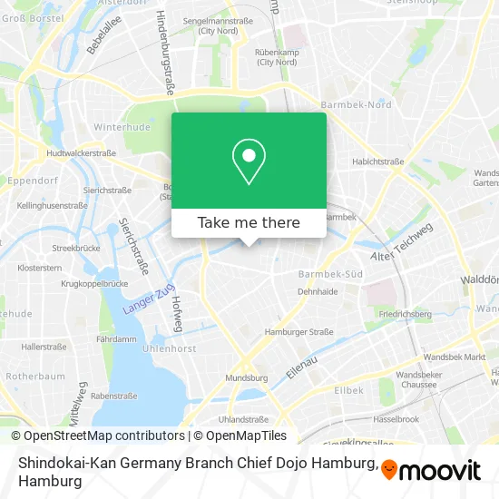 Карта Shindokai-Kan Germany Branch Chief Dojo Hamburg
