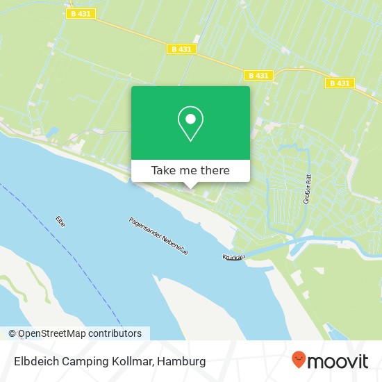 Elbdeich Camping Kollmar map