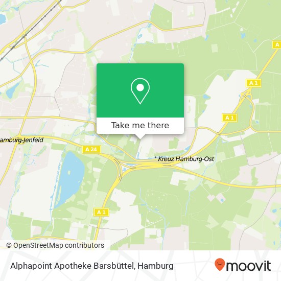 Карта Alphapoint Apotheke Barsbüttel