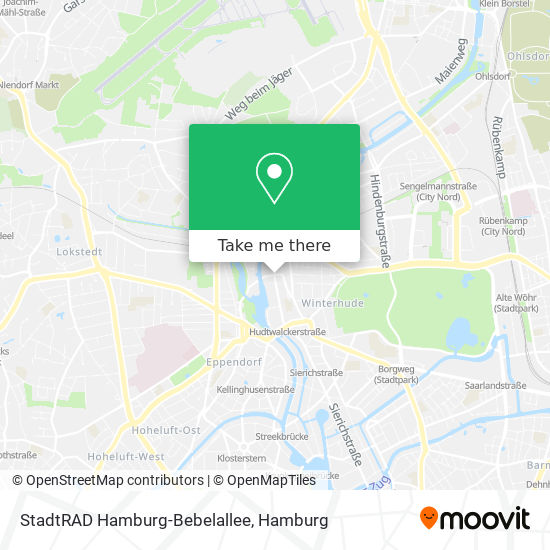 StadtRAD Hamburg-Bebelallee map