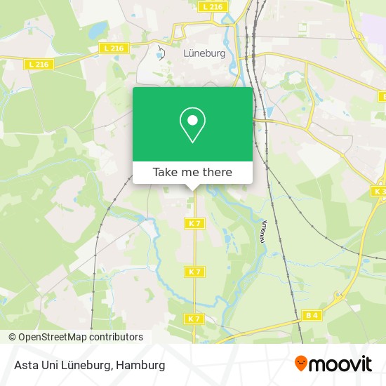 Asta Uni Lüneburg map