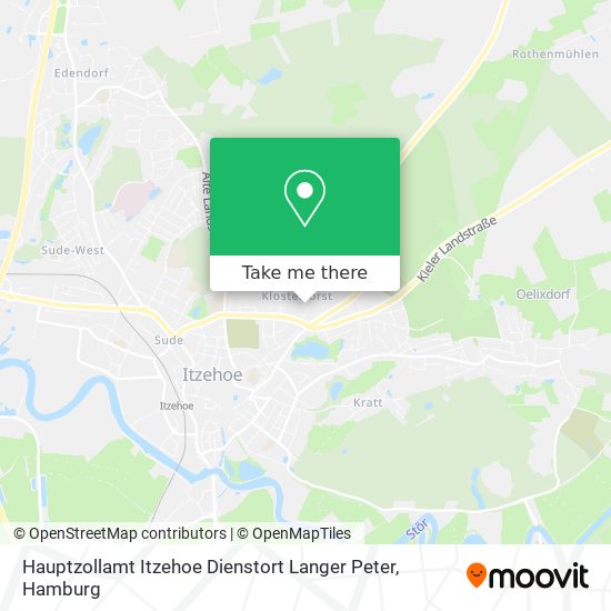 Hauptzollamt Itzehoe Dienstort Langer Peter map