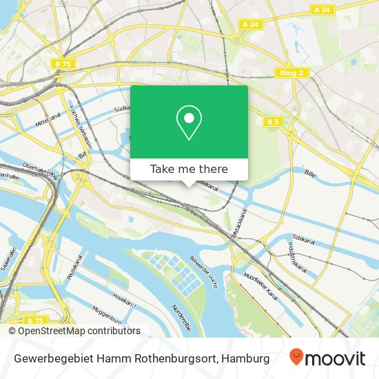 Gewerbegebiet Hamm Rothenburgsort map