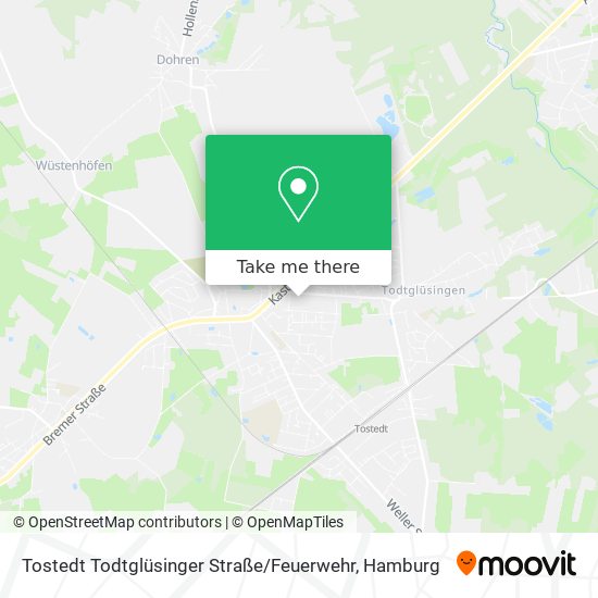 Карта Tostedt Todtglüsinger Straße / Feuerwehr