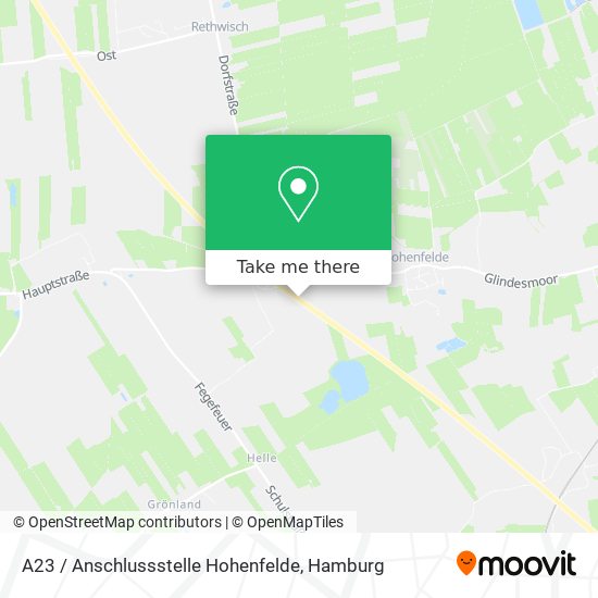 Карта A23 / Anschlussstelle Hohenfelde