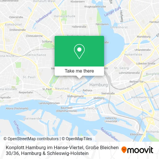 Карта Konplott Hamburg im Hanse-Viertel, Große Bleichen 30 / 36