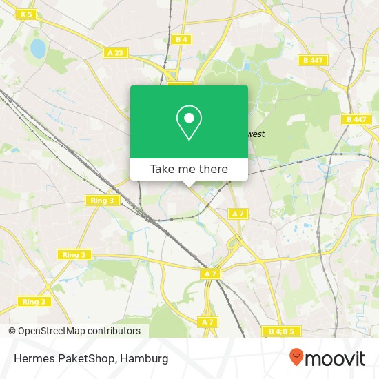 Hermes PaketShop map