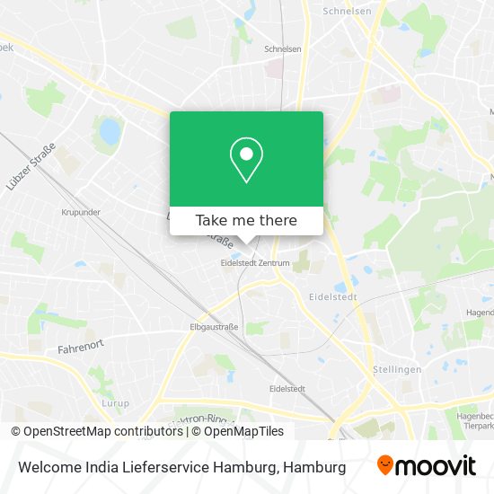 Welcome India Lieferservice Hamburg map
