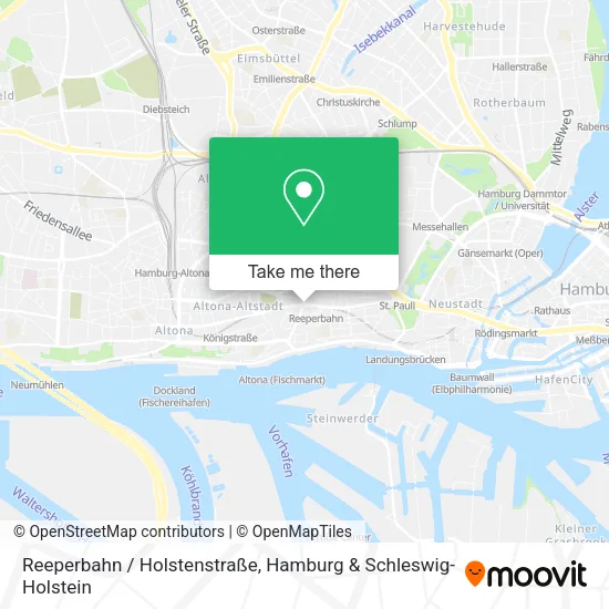 Карта Reeperbahn / Holstenstraße