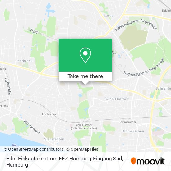 Карта Elbe-Einkaufszentrum EEZ Hamburg-Eingang Süd