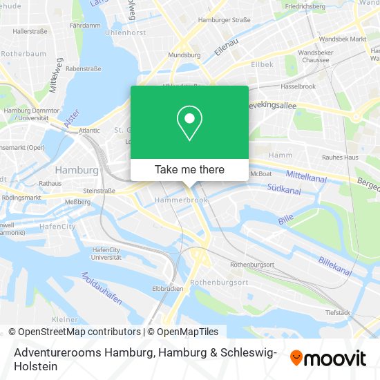Adventurerooms Hamburg map