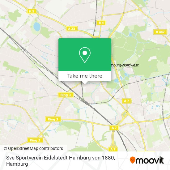 Sve Sportverein Eidelstedt Hamburg von 1880 map