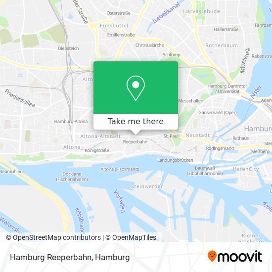 Hamburg Reeperbahn map