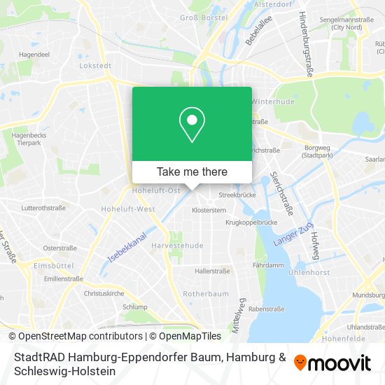 StadtRAD Hamburg-Eppendorfer Baum map