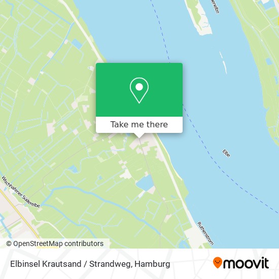 Elbinsel Krautsand / Strandweg map