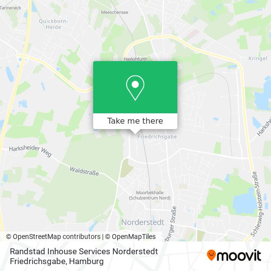 Randstad Inhouse Services Norderstedt Friedrichsgabe map
