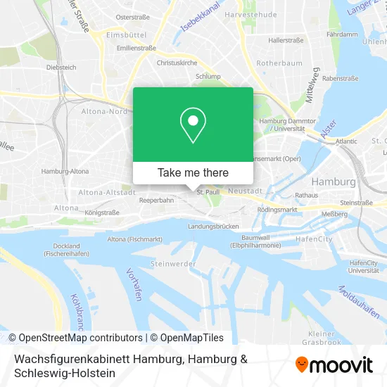Карта Wachsfigurenkabinett Hamburg