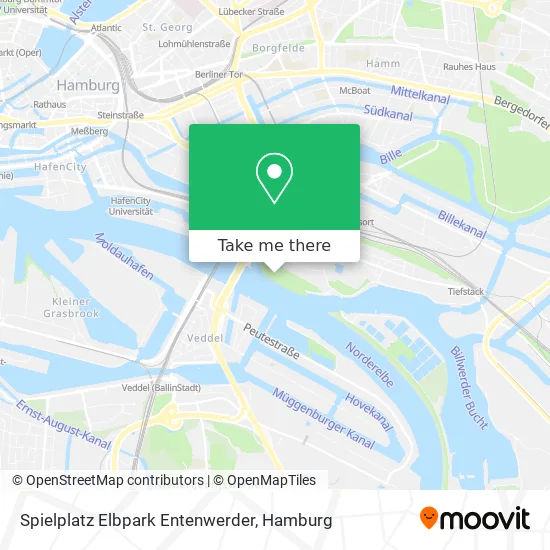 Карта Spielplatz Elbpark Entenwerder