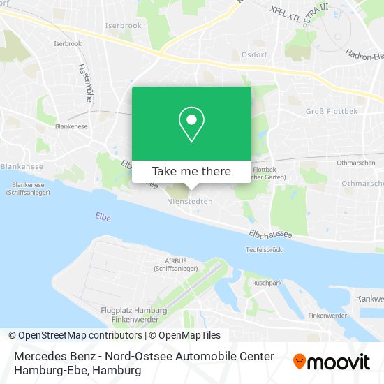 Mercedes Benz - Nord-Ostsee Automobile Center Hamburg-Ebe map